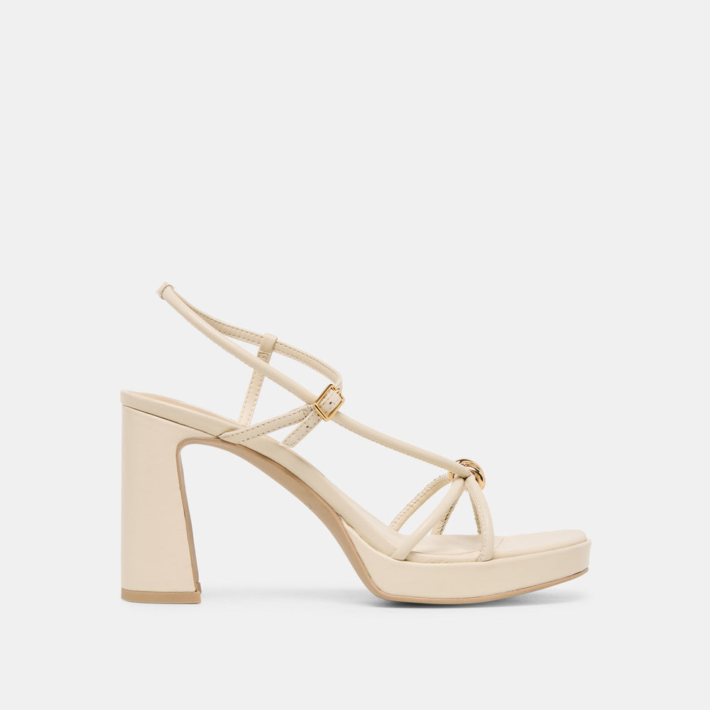 Odete Creme Leather Heels / Dolce Vita