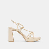 Odete Creme Leather Heels / Dolce Vita