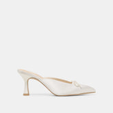 Cleo High Off White Satin Heels / Dolce Vita