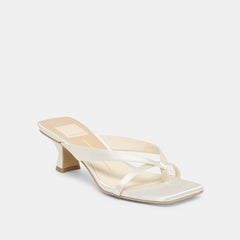 Brevel True White Satin Heels / Dolce Vita