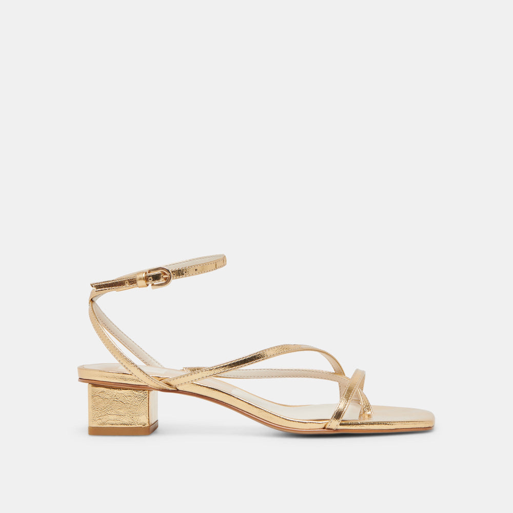 Karlos Wide Gold Metallic Stella Sandals / Dolce Vita
