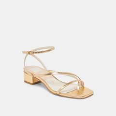 Karlos Wide Gold Metallic Stella Sandals / Dolce Vita