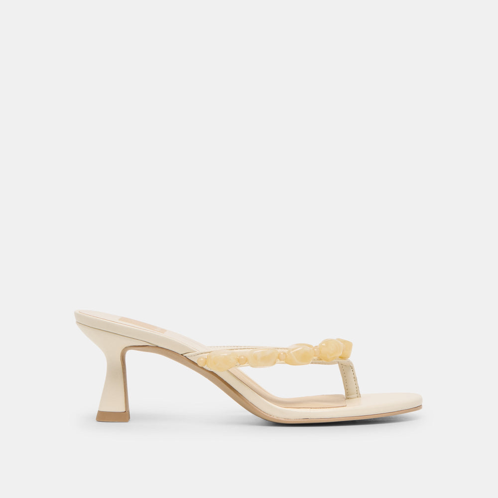 Daksie Off White Leather Heels / Dolce Vita