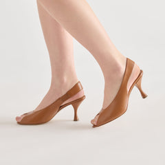 Madow Tan Leather Heels / Dolce Vita