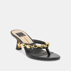Daksie Black Leather Heels / Dolce Vita