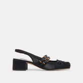 Loris Onyx Satin Heels / Dolce Vita