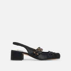 Loris Onyx Satin Heels / Dolce Vita