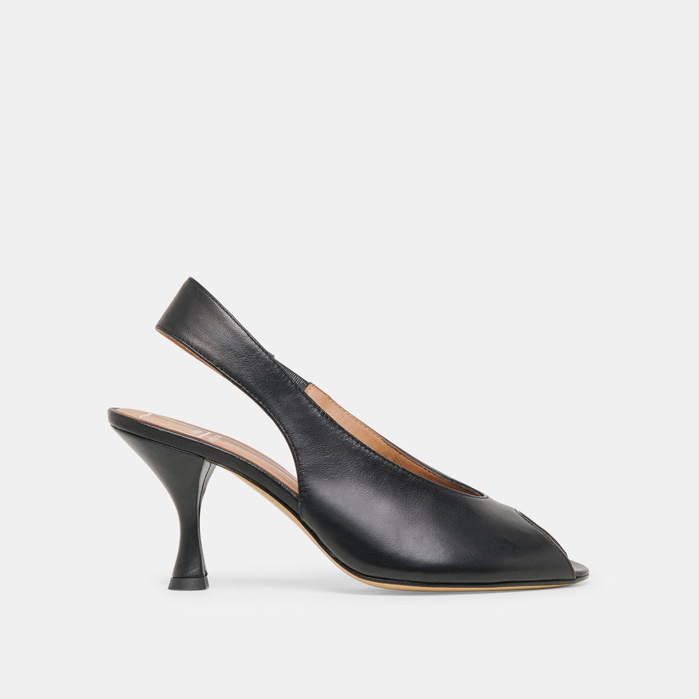 Madow Black Leather Heels / Dolce Vita