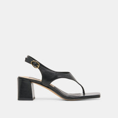 Yves Black Leather Heels / Dolce Vita