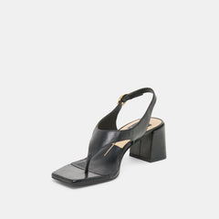 Yves Black Leather Heels / Dolce Vita