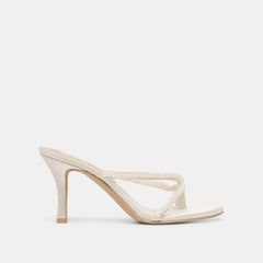 Liano Pearl Off White Satin Heels / Dolce Vita