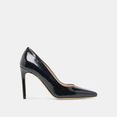 LANKY Black Leather Closed-Toe Pump Stiletto Heels / Dolce Vita