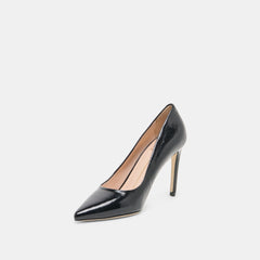 LANKY Black Leather Closed-Toe Pump Stiletto Heels / Dolce Vita