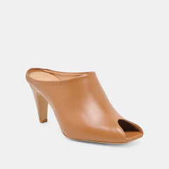 MERY Brown Leather Peep-Toe Heels / Dolce Vita