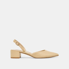Carel Light Natural Raffia Heels / Dolce Vita