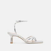 Manji Silver Metallic Leather Heels / Dolce Vita