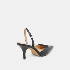 Hamya Black Leather Heels / Dolce Vita