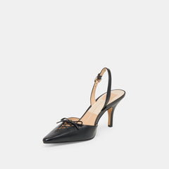 Hamya Black Leather Heels / Dolce Vita