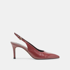 Elasi Oxblood Crinkle Heels / Dolce Vita