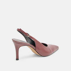 Elasi Oxblood Crinkle Heels / Dolce Vita