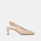 REMLA Bone Woven Leather Peep-Toe Kitten Heel / Dolce Vita
