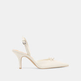 Hamya White Leather Heels / Dolce Vita