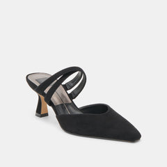 Linore Onyx Suede Heels / Dolce Vita