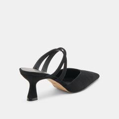 Linore Onyx Suede Heels / Dolce Vita