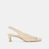 Fawne Creme Woven Stella Heels / Dolce Vita
