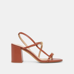 Faye Cognac Leather Heels / Dolce Vita