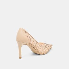 Kashe Pearl Blush Lace Mesh Heels / Dolce Vita