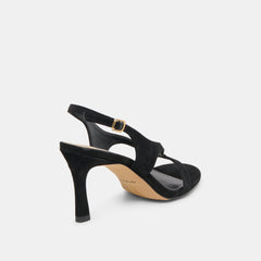 Izela Onyx Suede Heels / Dolce Vita