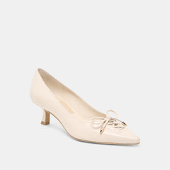 Clarie Bone Crinkle Patent Leather Heels / Dolce Vita