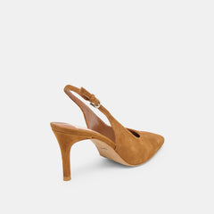 Elasi Brown Nubuck Heels / Dolce Vita