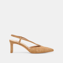 Ginay Lt Brown Suede Heels / Dolce Vita