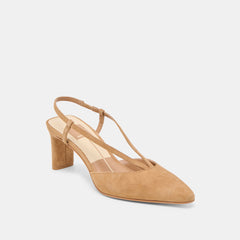 Ginay Lt Brown Suede Heels / Dolce Vita