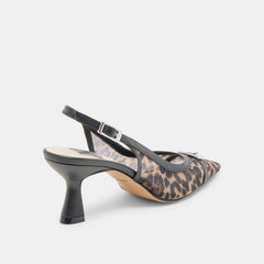 Lorine Leopard Mesh Heels / Dolce Vita