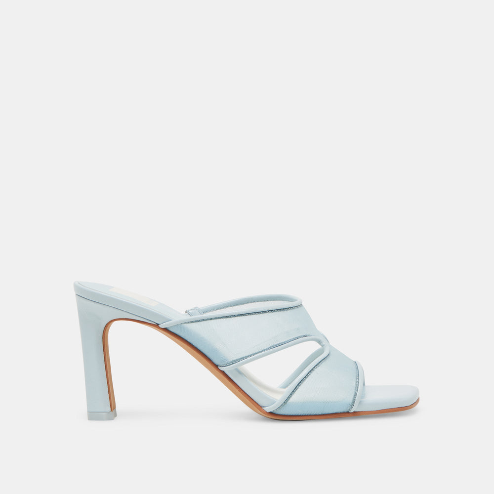 Gitel Wide Ice Blue Mesh Heels / Dolce Vita