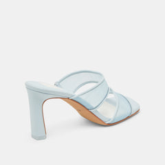 Gitel Wide Ice Blue Mesh Heels / Dolce Vita