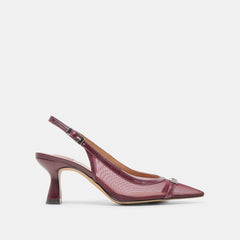 Lorine Burgundy Mesh Heels / Dolce Vita