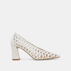 Tanya Bone Woven Leather Heels / Dolce Vita