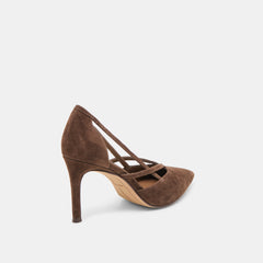 Kaine Dk Brown Suede Heels / Dolce Vita