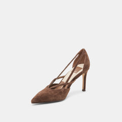 Kaine Dk Brown Suede Heels / Dolce Vita