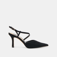 Kamra Onyx Suede Heels / Dolce Vita