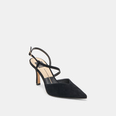 Kamra Onyx Suede Heels / Dolce Vita