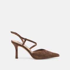 Kamra Dk Brown Suede Heels / Dolce Vita