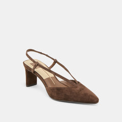 Ginay Dk Brown Suede Heels / Dolce Vita
