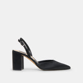 Carel Onyx Satin High Heels / Dolce Vita