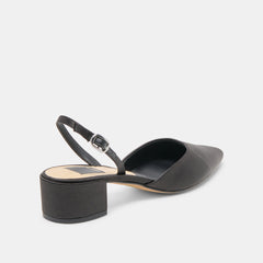 Carel Onyx Satin Heels / Dolce Vita