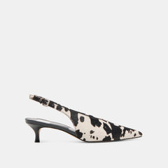 Alenna Black White Taurus Calf Hair Heels / Dolce Vita